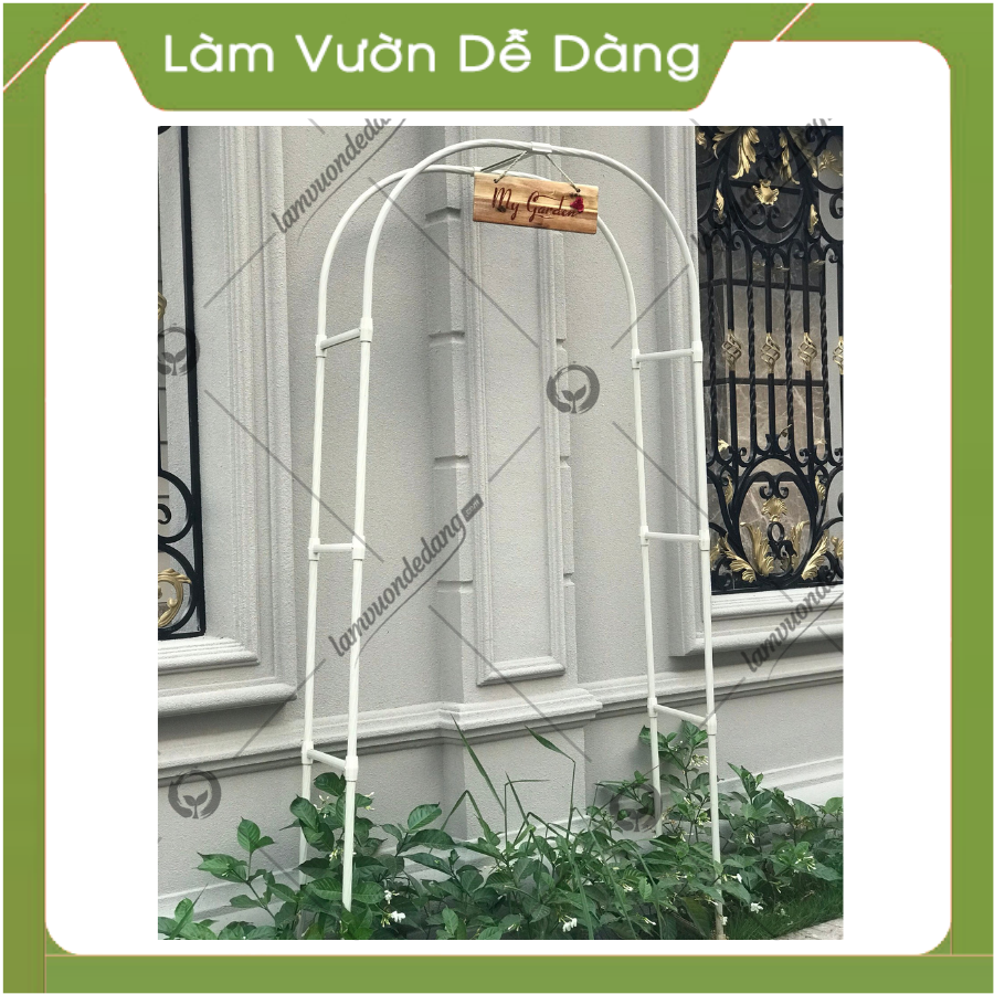 CỔNG VÒM HOA HỒNG LEO cao 2M85 - Dùng làm khung cổng vòm hoa, giàn leo, giá đỡ cho cây hoa hồng leo, cây hoa leo - Giúp cây không bị đổ ngã - Tạo không gian đẹp cho khu vườn