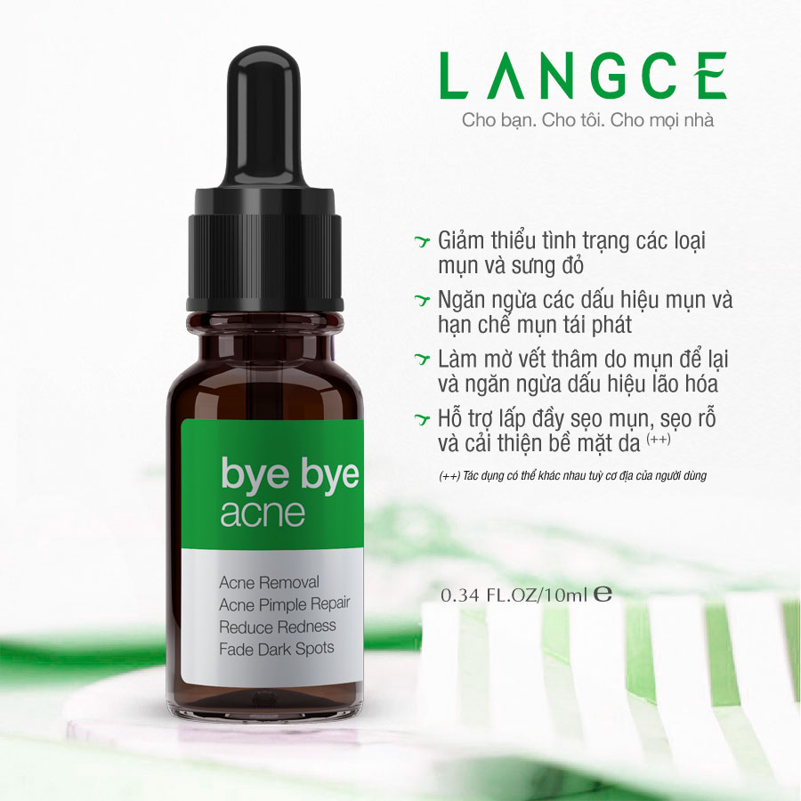 Serum Collagen+ Tạm Biệt Mụn Đẹp Da 10ml LANGCE dành TẶNG Kem Làm Rụng Lông Trắng Da 20ml LANGCE