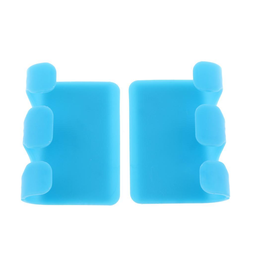 2pcs Adhesive ABS Holder Hanger Power Plug Cable Key Hook Green