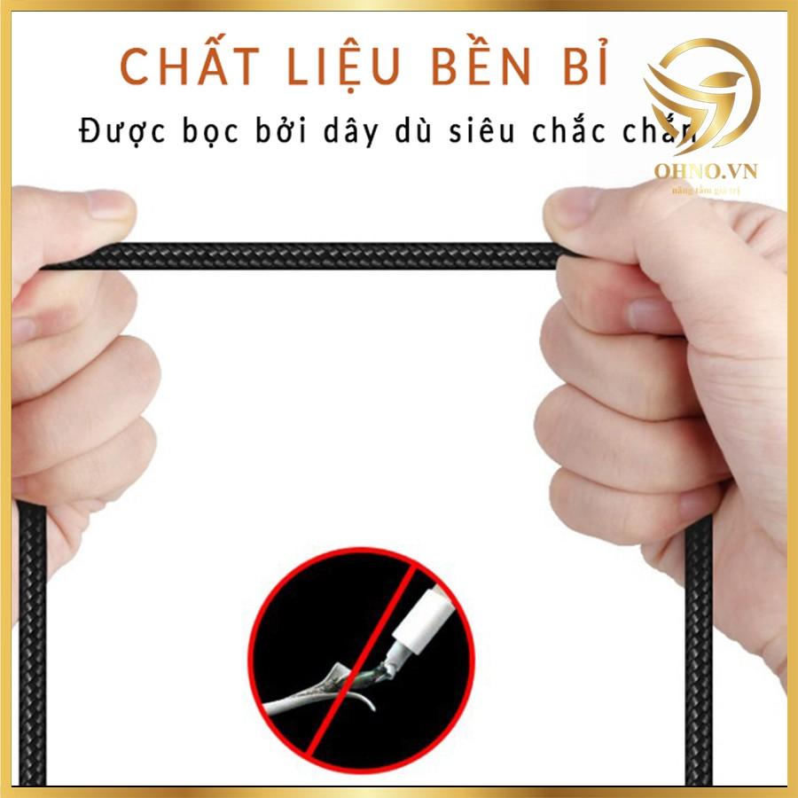 Cáp Sạc Từ Hít Nam Châm Dây Dù 3in1