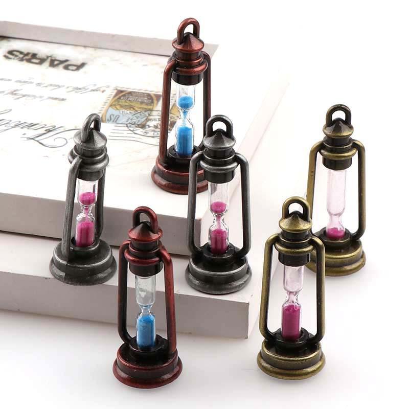 Móc chìa khóa thời gian đồng hồ cát-chất liệu xi mạ đồng 206671-1
