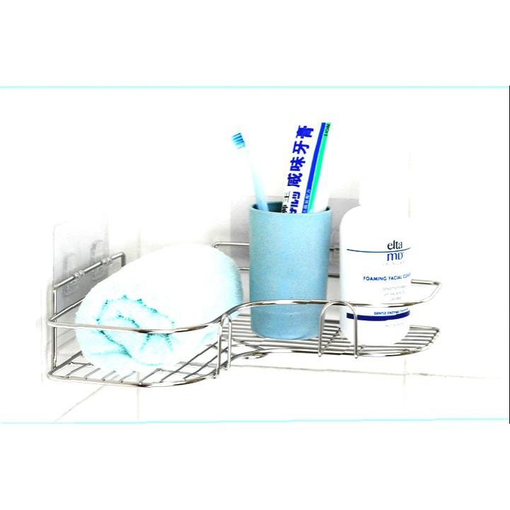 Kệ góc Inox DÁN TƯỜNG ĐA NĂNG