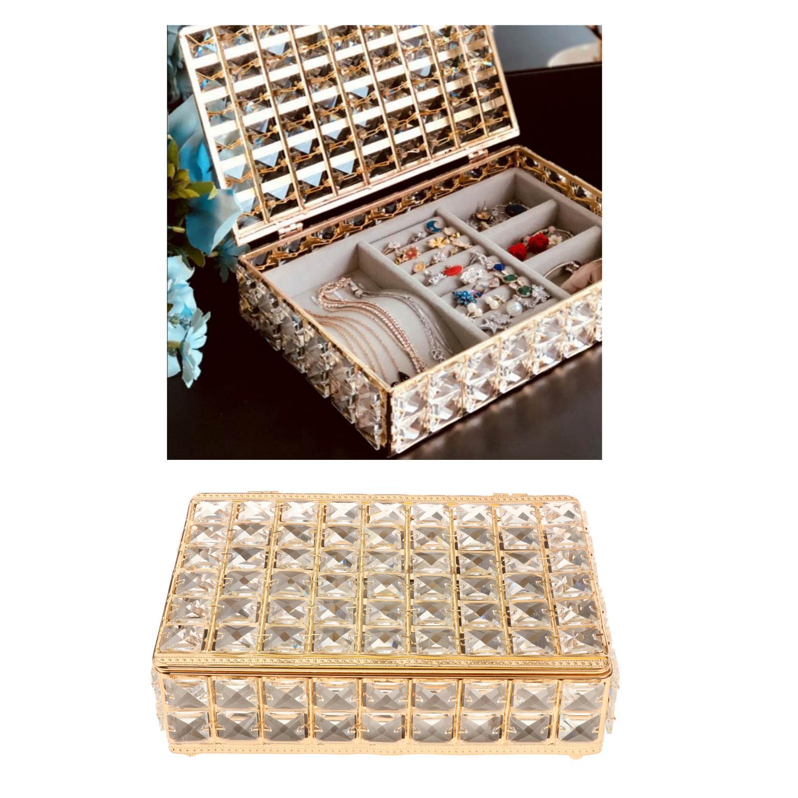 Small Jewelry Box for Women Travel Jewelry Organizer for Necklace Earring Rings Jewelry Holder Case Bangle Trinkets Organizer