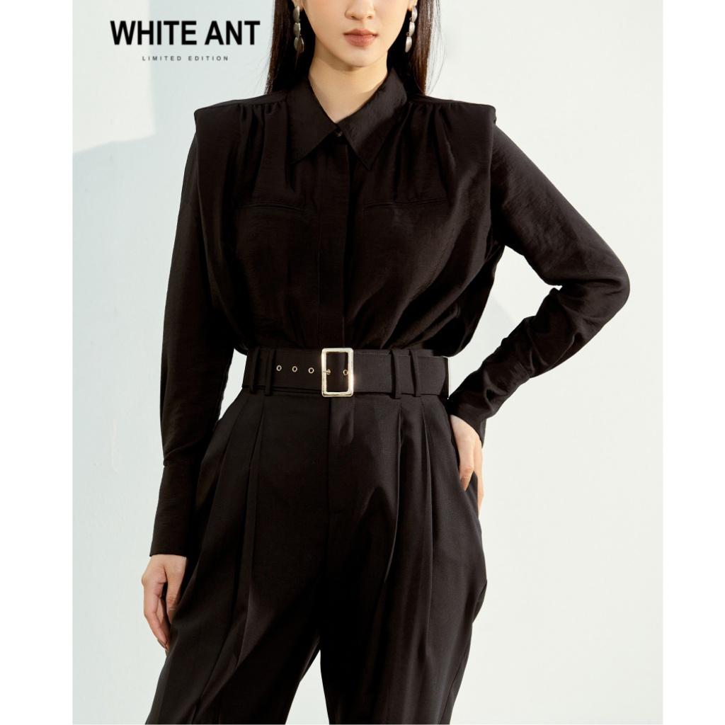Áo Sơ Mi Nữ WHITE ANT KENDRER GERMAN COLLAR SHIRT Thiết Kế Nhún Ở Vai Thân Trước, Chất Liệu Vải Tencel Mặt Sứ 170300134