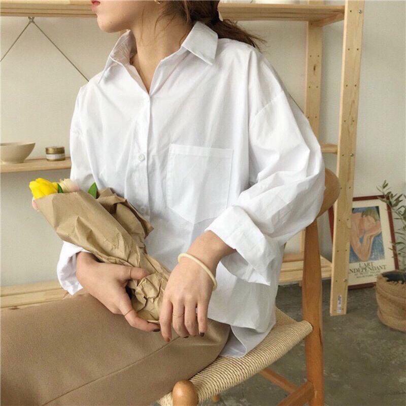 Áo sơ mi nữ dáng thụng mẫu quốc dân siêu đẹp