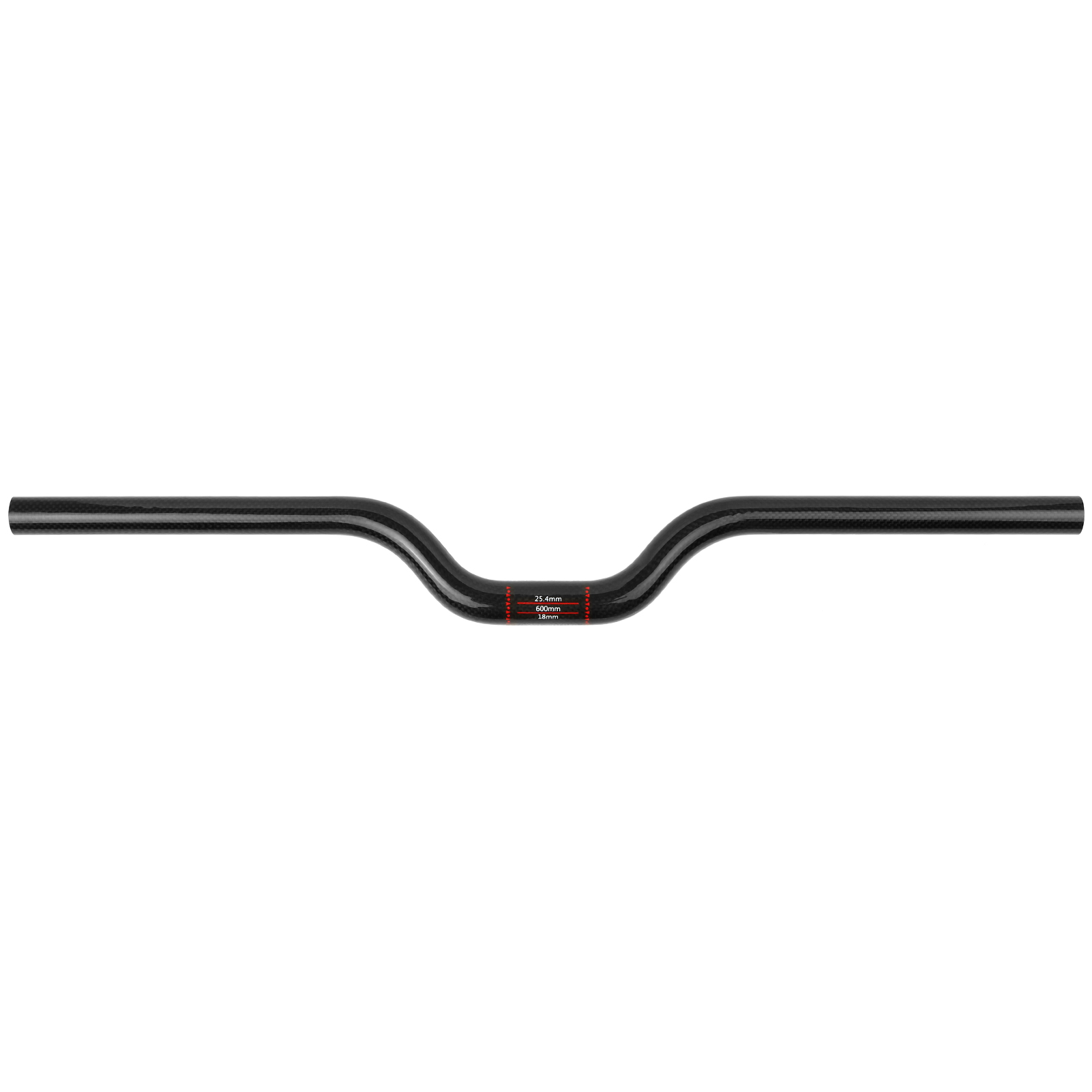 Ghi Đông Xe Đạp Leo Núi Bằng Sợi Cacbon Siêu Nhẹ 600mm Kẹp 25.4mm