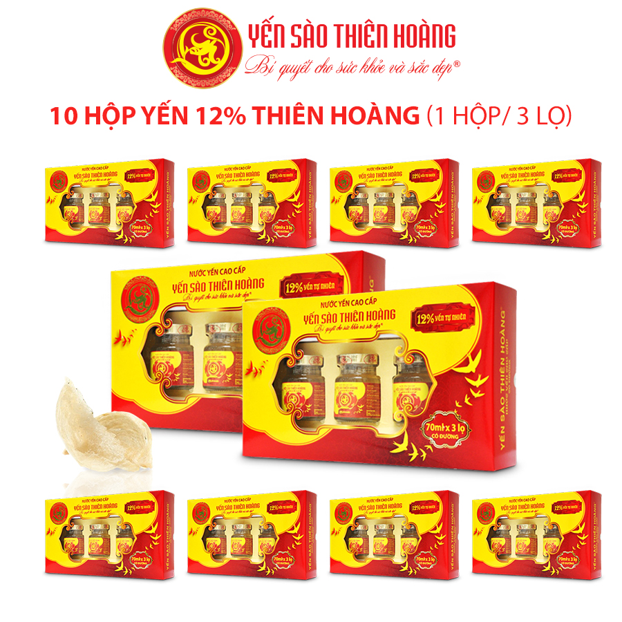 Hình ảnh Combo 10 Hộp Yến 12% Thiên Hoàng ( 30 lọ )