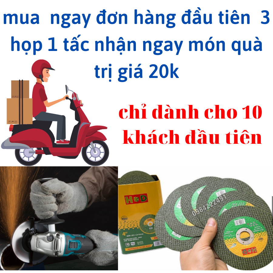 Đá cắt sắt, đá cắt kim loại, đá cắt inox RESIN 1 tấc Chuyên Cắt săt thép, kim loại, inox