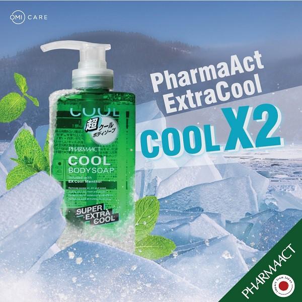 Sữa Tắm Nam Nhật Bản Bạc Hà Siêu Mát Lạnh Pharmaact Extra Cool Body Soap (550ml)
