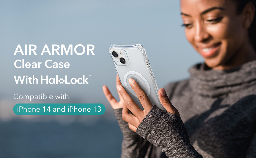 Ốp Lưng ESR Air Armor Clear Halo Lock dành cho iPhone 14 /14 Plus/ 14 Pro / 14 Pro Max - Hàng Chính Hãng