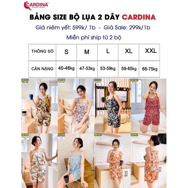 Đồ Bộ Nữ Bộ Mặc Nhà Chất Lụa Satin Cao Cấp Quần Đùi Áo Hai Dây Họa Tiết Quyến Rũ 2SF14