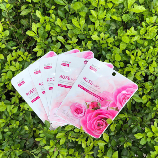 AMISILK KOREA ROSE MASK - Mặt nạ tinh chất Hoa Hồng (10 MASK)