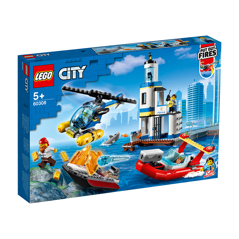 Đồ Chơi Lắp Ráp LEGO Trạm Cảnh Sát Tuần Tra  & Cứu Hỏa Biển 60308 Cho Bé Trên 5 Tuổi