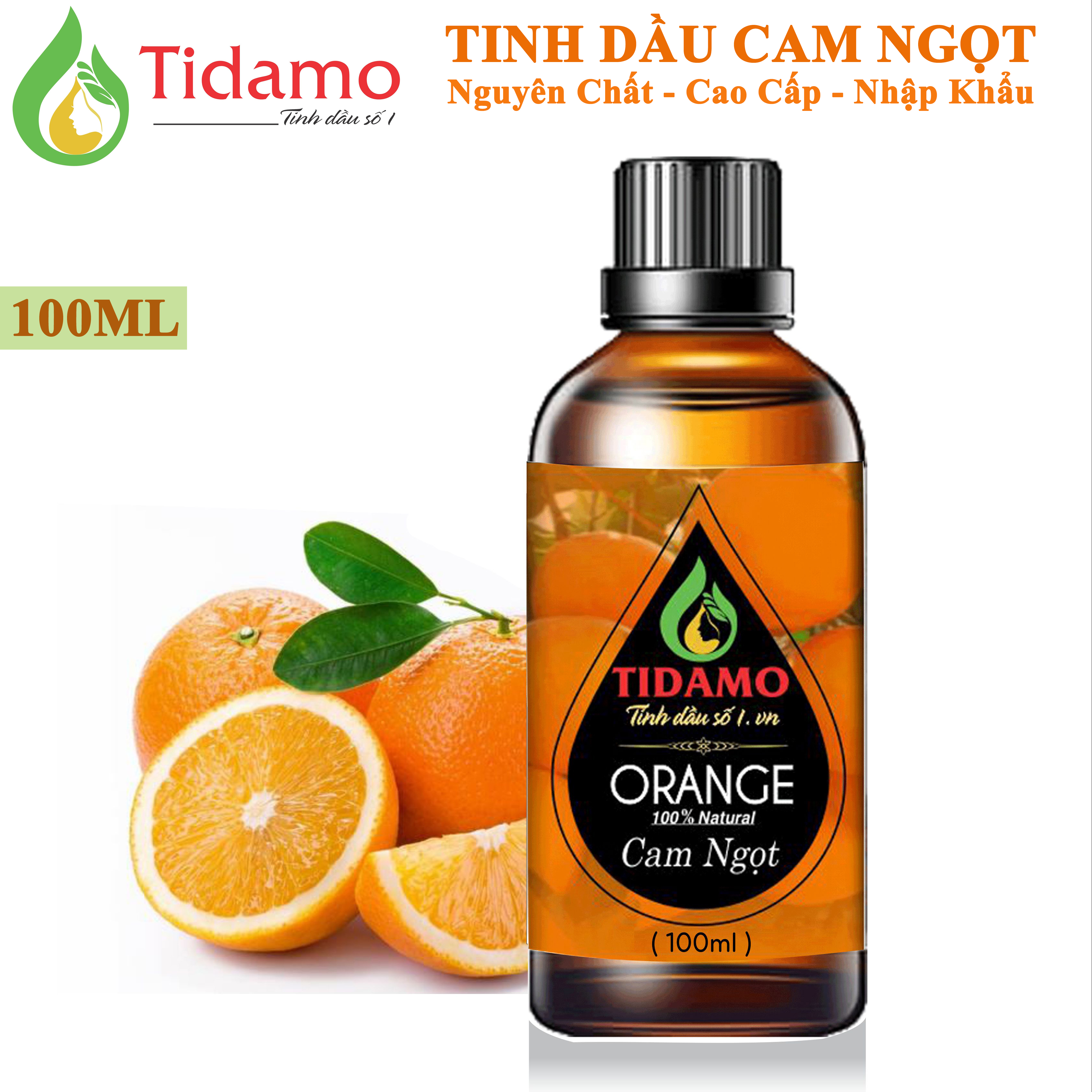 Tinh Dầu Cam Ngọt Nguyên Chất Nhập Khẩu 100ML (ORANGE) - Tinh dầu Cam Xông Phòng, Khuếch Tán Tinh Dầu Giúp Thư Giãn Tinh Thần, Khử Mùi, Xua Đuổi Côn Trùng