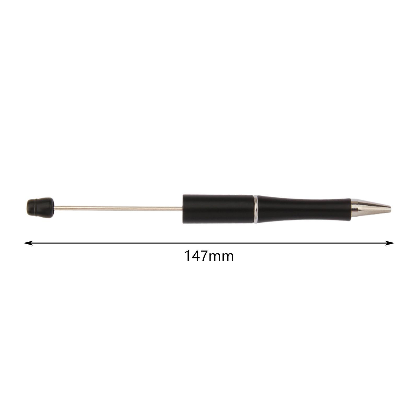 Beadable Pens with 20Pcs Refills Black Ink Ballpoint Pen Cute Office Supplies DIY Making Gift for Teacher Journaling Drawing