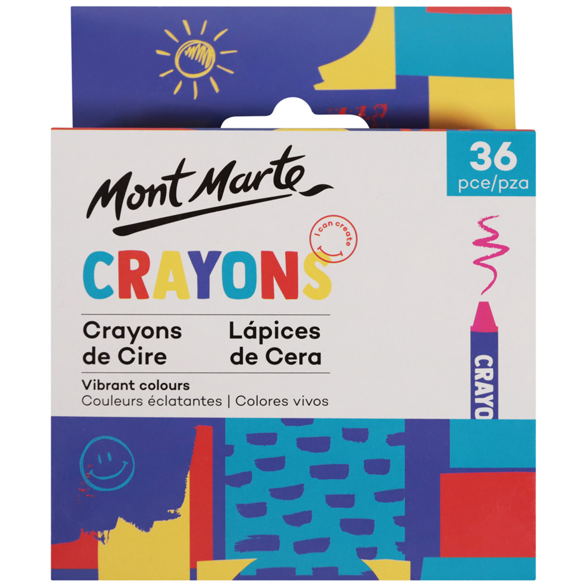 Bộ Màu Sáp Hiệu Mont Marte - 12/36 Màu/Bộ - Không Độc Hại