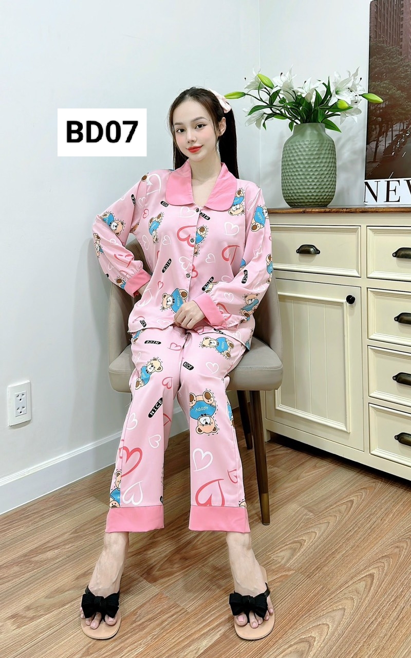 Đồ bộ nữ Lụa Mango Size Lớn tay dài quần dài BD07