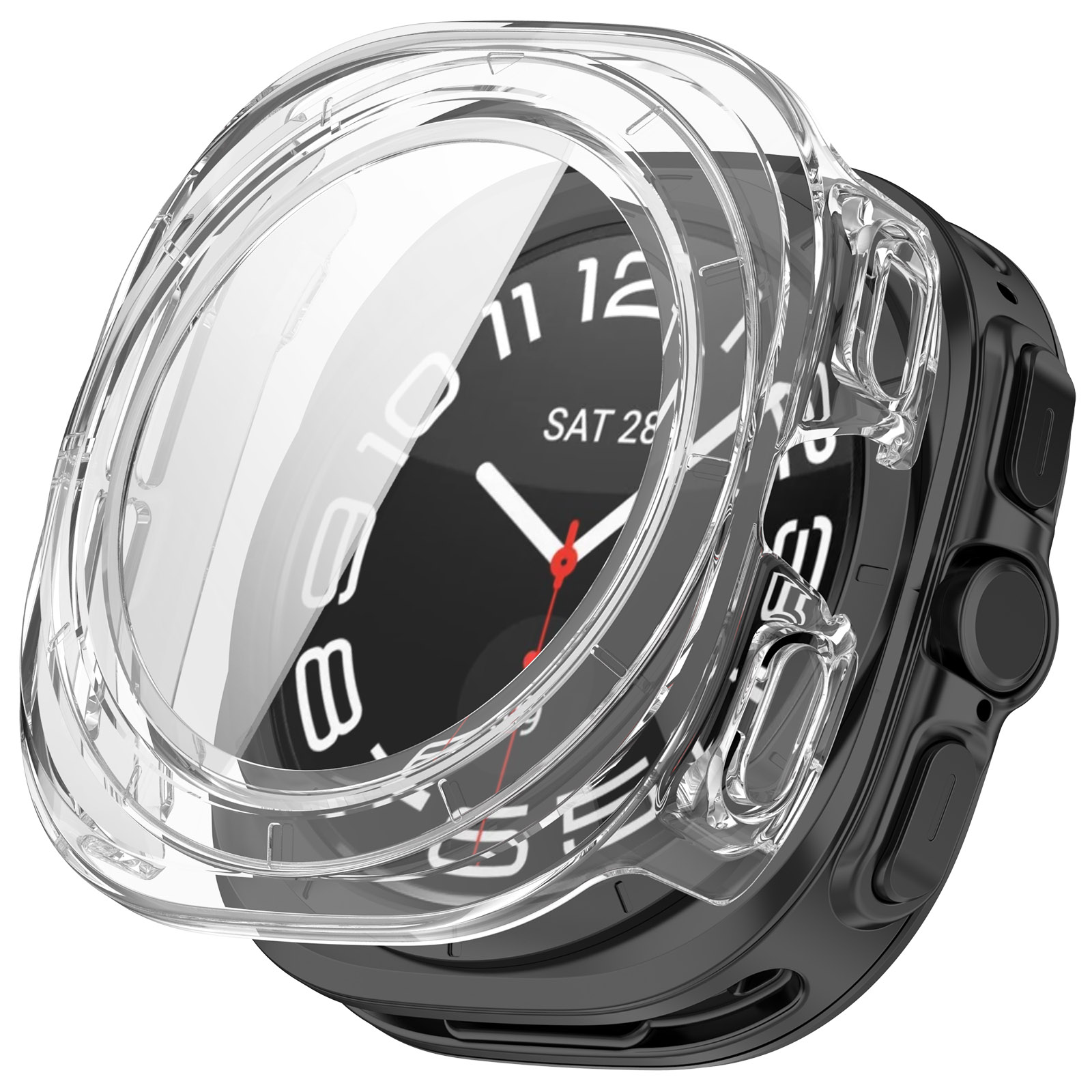 Ốp Case PC Mặt Kính Cường Lực chống va đập cho Samsung Galaxy Watch Ultra - Hàng Chính Hãng
