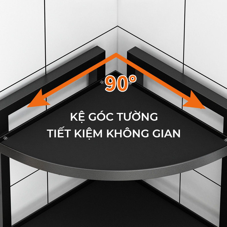 Kệ nhà bếp kệ lò vi sóng đa tầng khung thép chống ghỉ phủ sơn tĩnh điện thương hiệu IGA - GM119