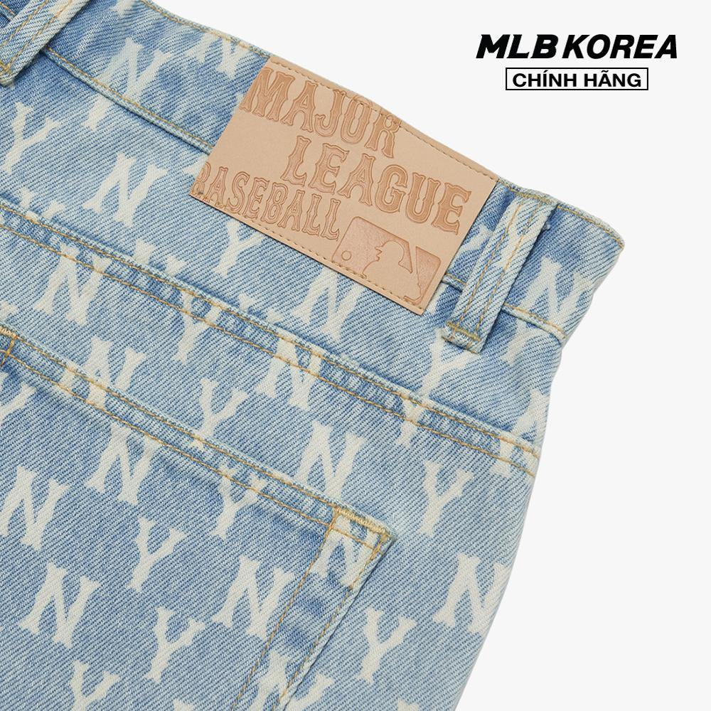 MLB - Quần shorts jeans nữ Classic Monogram 3FDPM0123