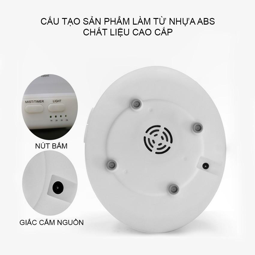 Máy khuếch tán tinh dầu trụ trắng 500ml I có remote điều khiển từ xa