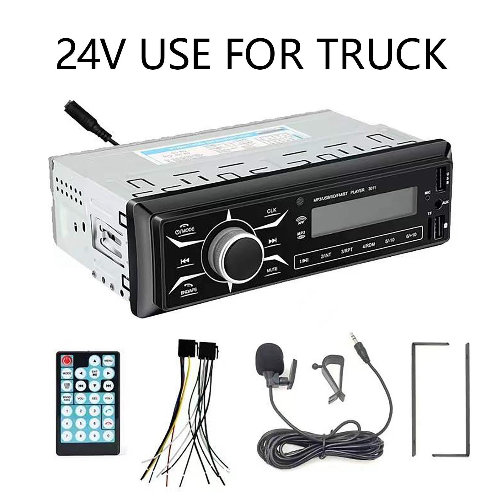 Car MP3 Player with Remote Control Universal Voice Assistant USB Drive for Truck