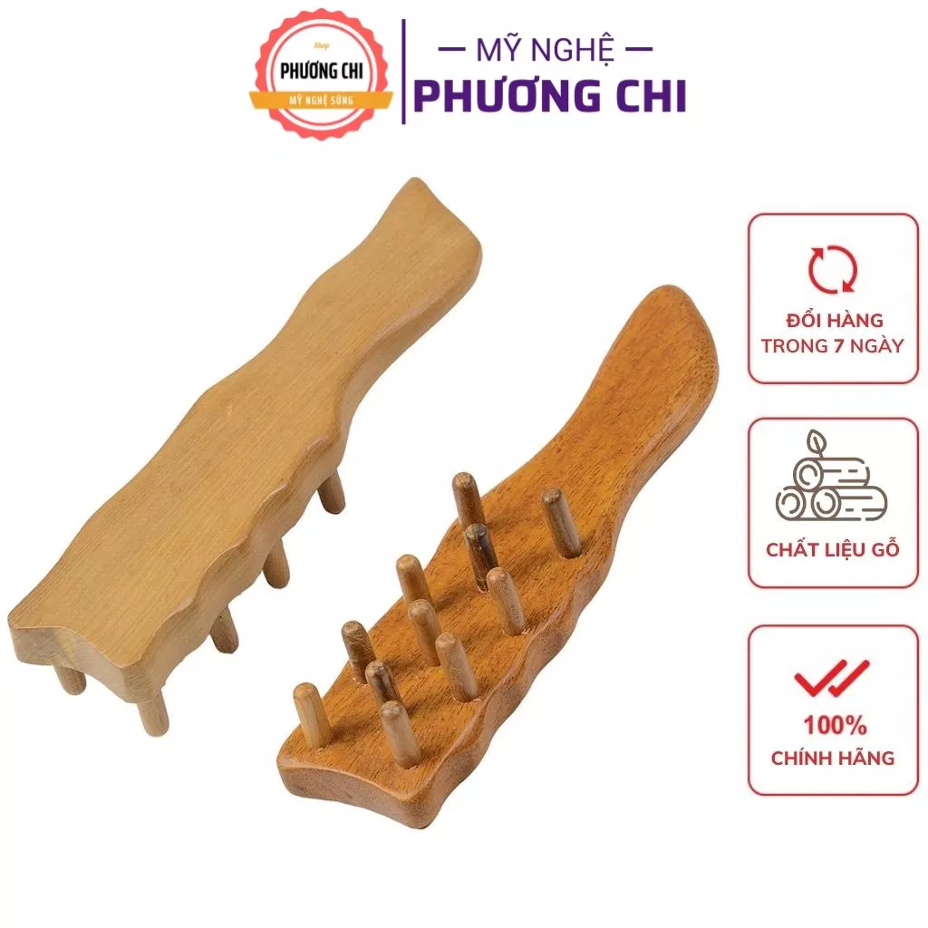 Bàn chải mát xa ấn huyệt toàn thân bằng gỗ thơm chuyên dụng | Mỹ Nghệ Phương Chi