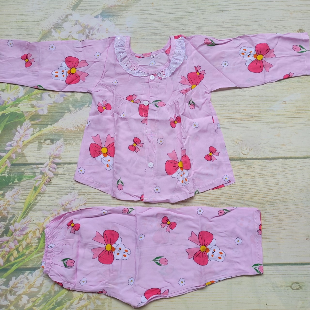 Đồ bộ tole lanh bé gái dài size 8