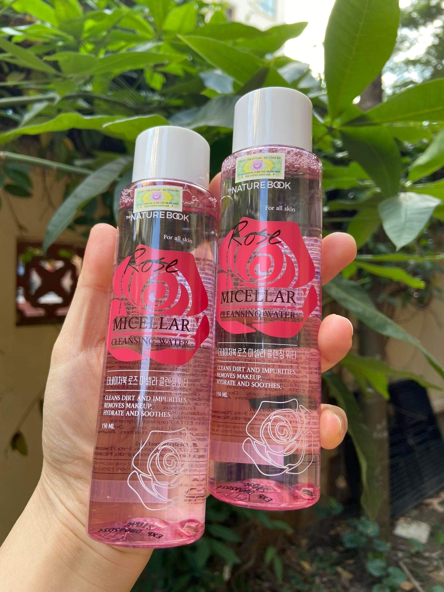 Tẩy trang micellar thế hệ mới The Nature Book Rose Micellar Cleansing Water 150ml