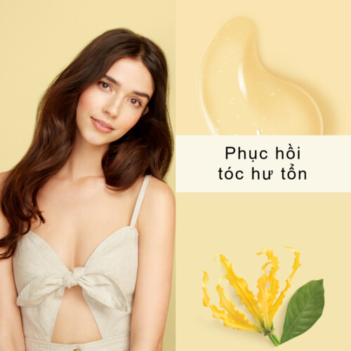 Dầu gội LOVE BEAUTY &amp; PLANET Phục hồi hư tổn Ngăn chẻ ngọn 100% dầu dừa organic và hương hoa ngọc lan tây 400ml