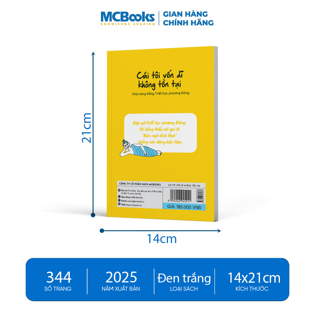Sách - Cái Tôi Vốn Dĩ Không Tồn Tại - Khai Sáng Bằng Triết Học Phương Đông