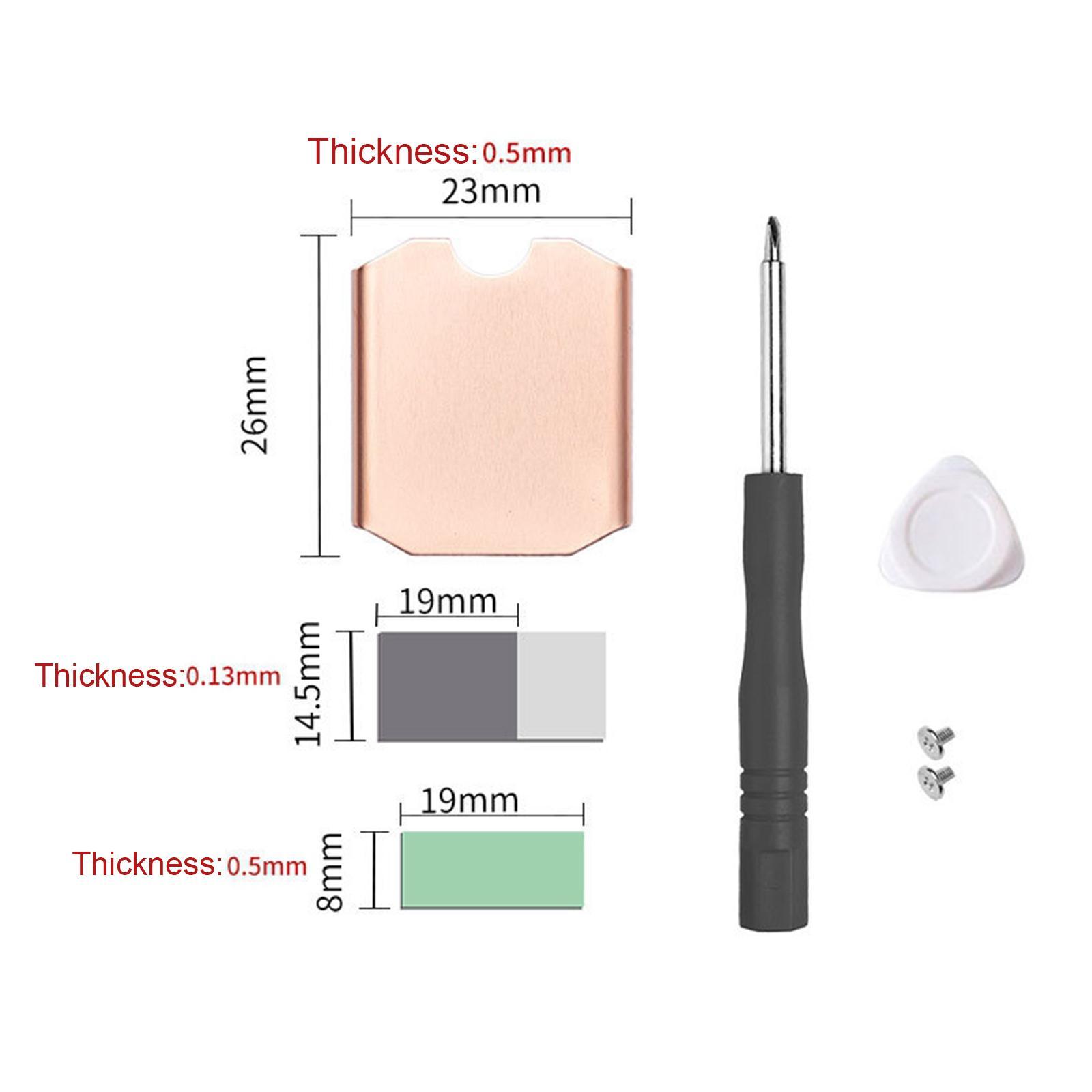 Thermal Pad , M.2  for 2230 SSD ,Cooling, Easy Installation, Screws Spare Parts Durable Heat Sink Copper Game Accessories