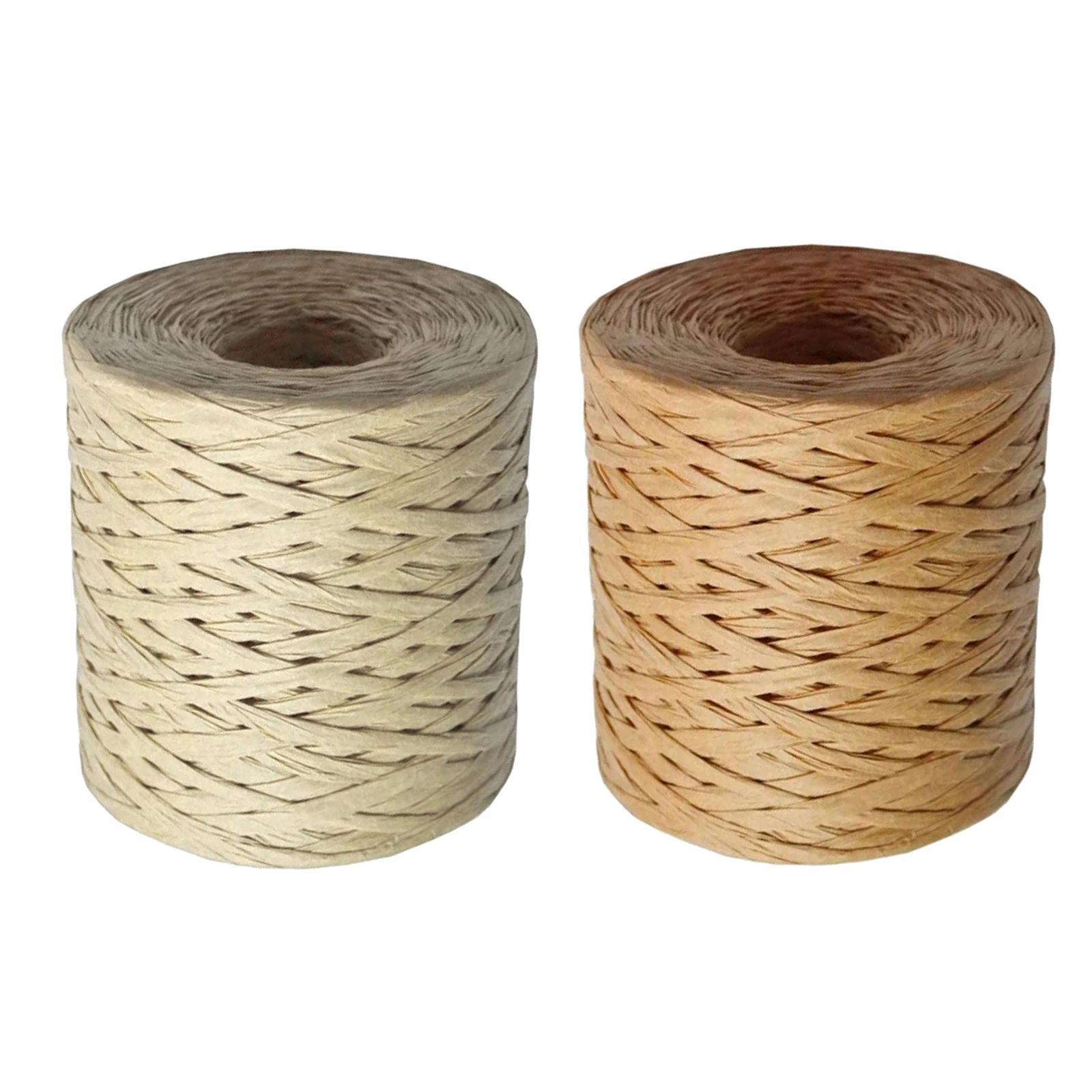 Raffia Paper Ribbon Twine Cord for Gift Wrapping Crafting Weaving Chocolate