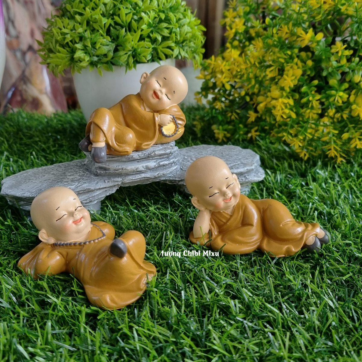 Bộ 03 chú áo nâu mẫu nằm size nhí siêu dễ thương