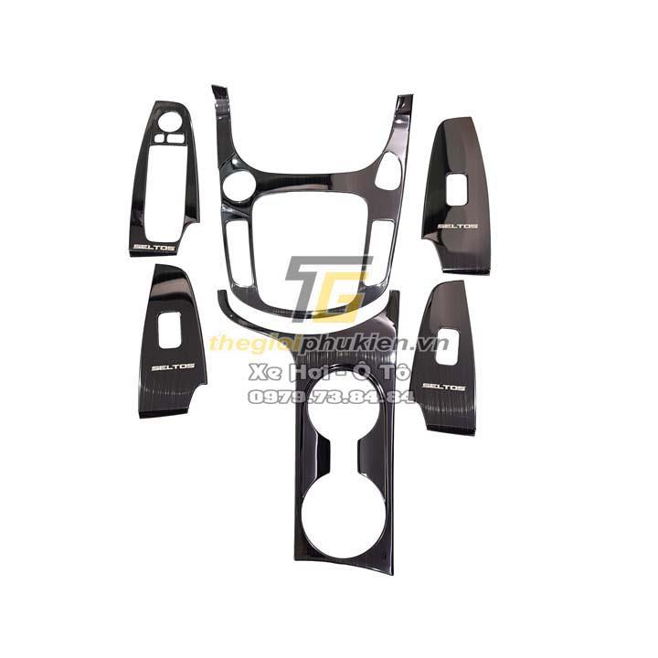 Ốp nội thất theo xe Kia Seltos vân Titan cao cấp