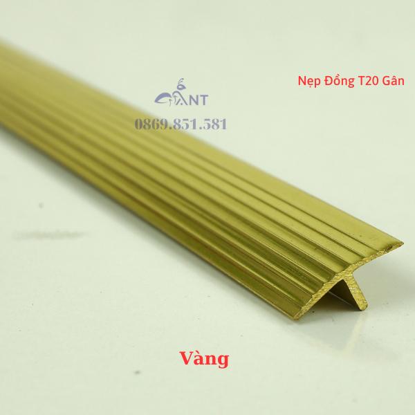 Nẹp Đồng T20 gân đủ màu, Nẹp đồng chống trơn, giá 1m