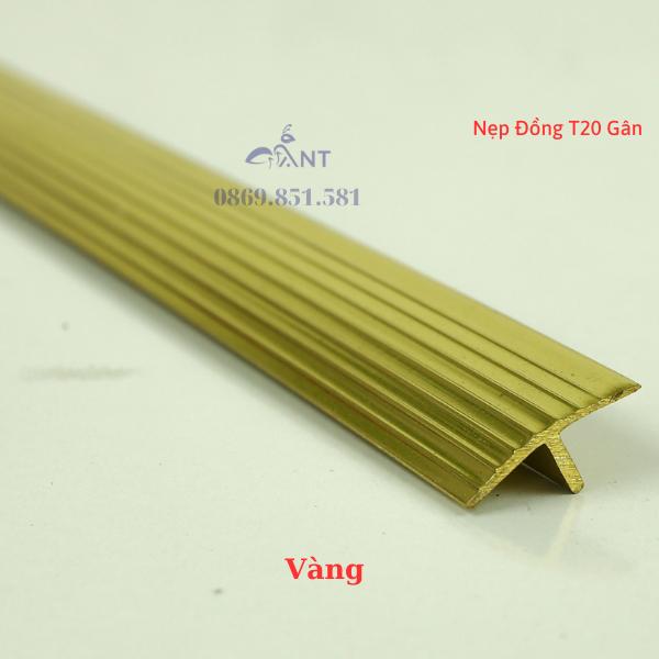 Nẹp Đồng T20 gân đủ màu, Nẹp đồng chống trơn, thanh dài 4m HỖ TRỢ CẮT THEO KÍCH THƯỚC