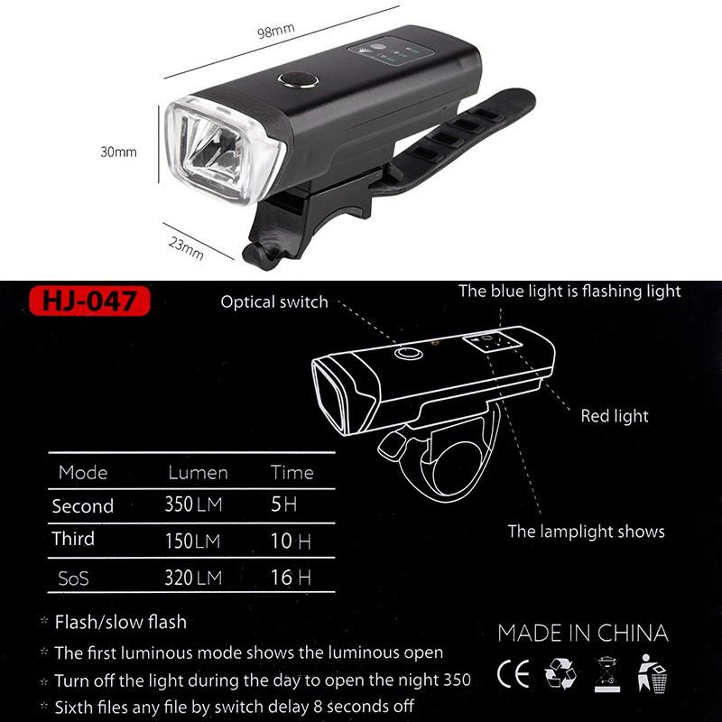 Đèn Pha Mosoworld Cảm Biến Thông Minh Sạc USB Gắn Xe Đạp Leo Núi