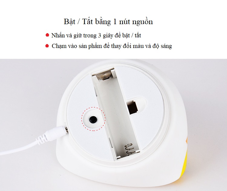 Đèn Ngủ Để Bàn Cảm Ứng Hình Cú Mèo Silicon, Mềm Mại Dể Thương Và Thay Đổi Đèn Màu Cảm Ứng