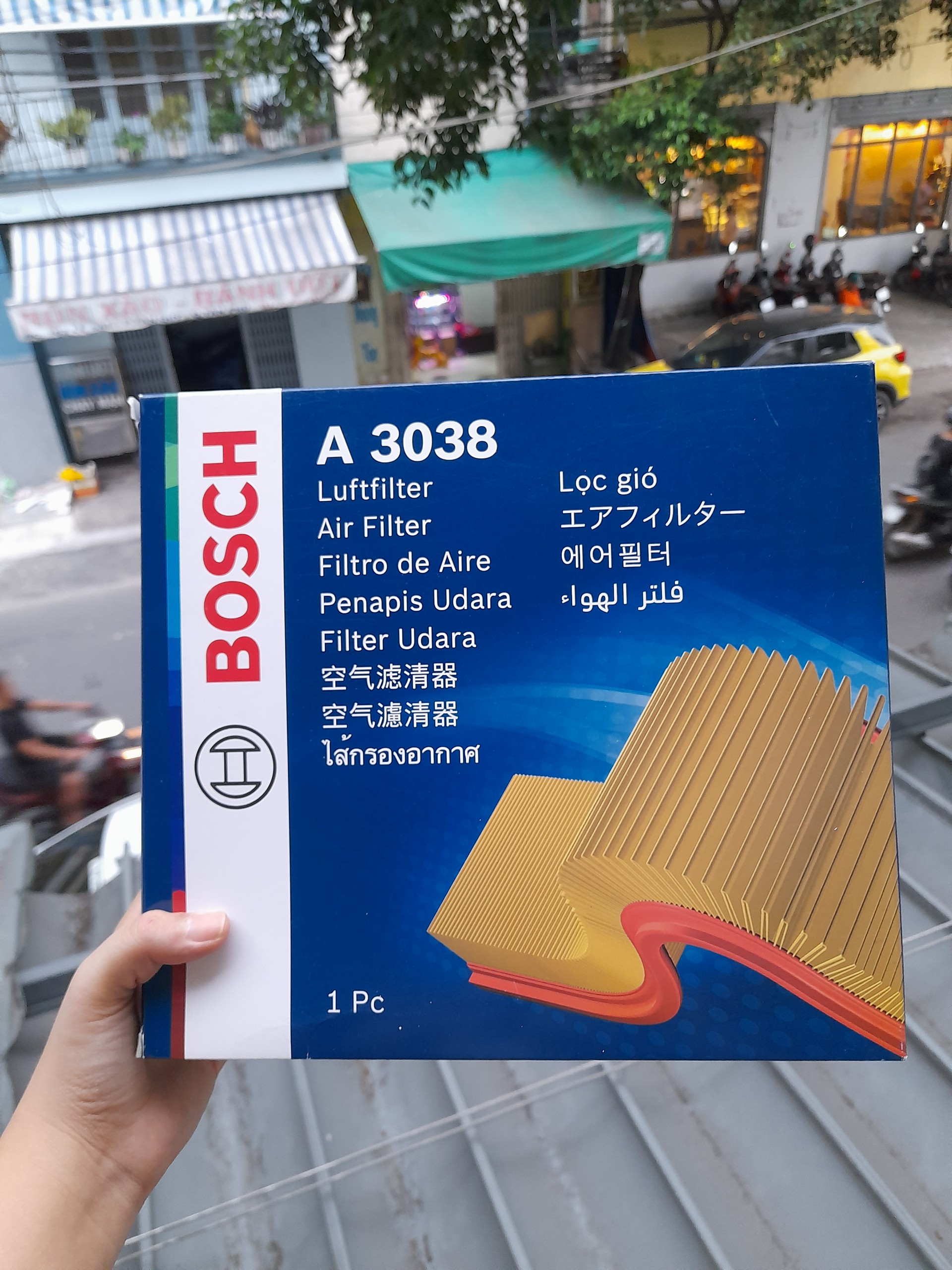 Lọc Gió Động Cơ BOSCH A3038| Dành Cho TOYOTA Camry 3.5(11-17); MITSUBISHI Triton 2.4 (15-); LUXUS RX350 3.5 (08-19)..vv