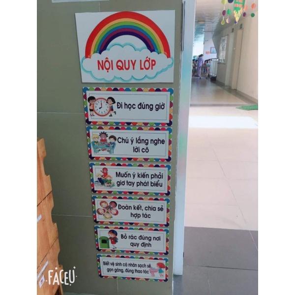 Decal nội quy lớp học mầm non