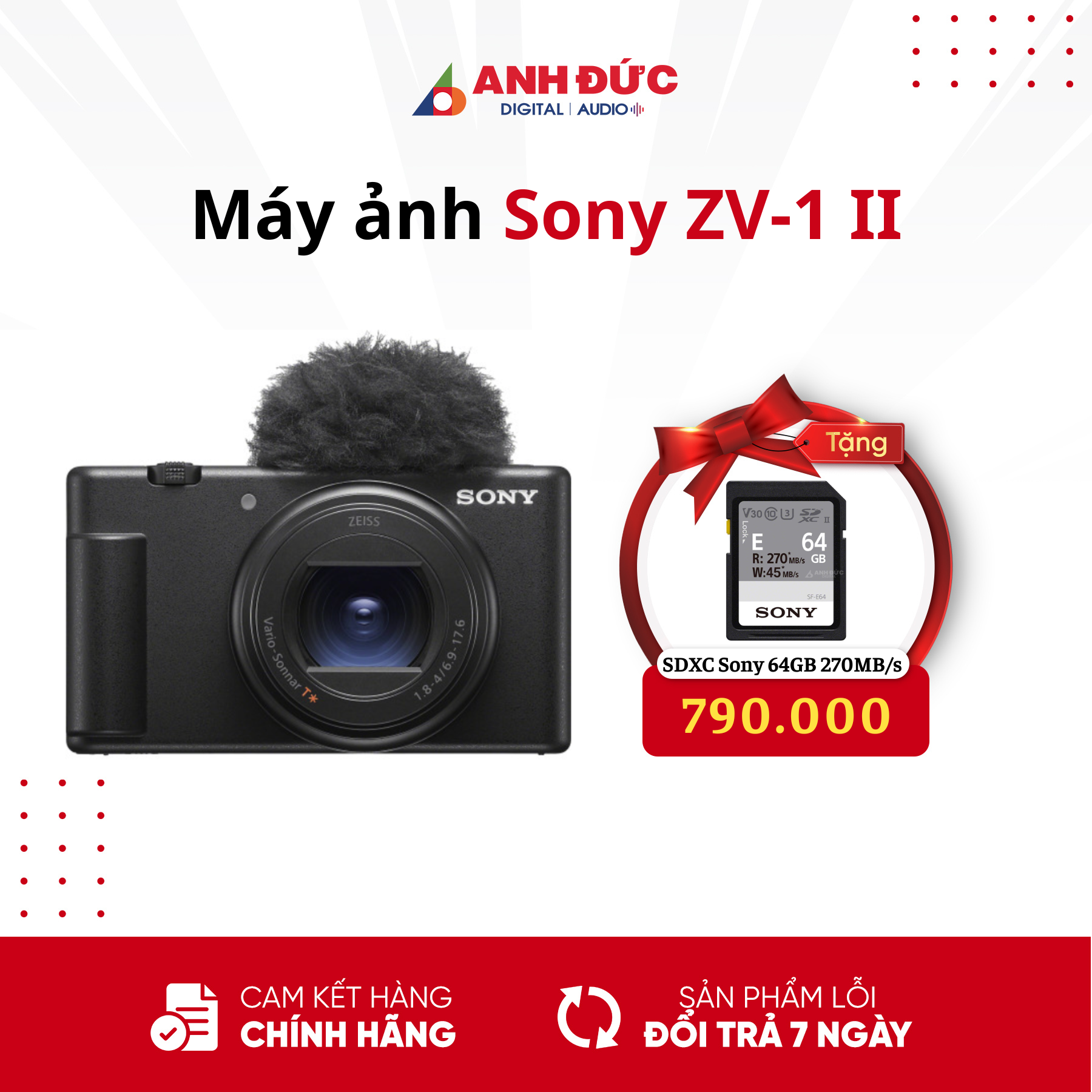 Máy Ảnh Sony ZV-1 II (Mark 2) - Hàng Chính Hãng