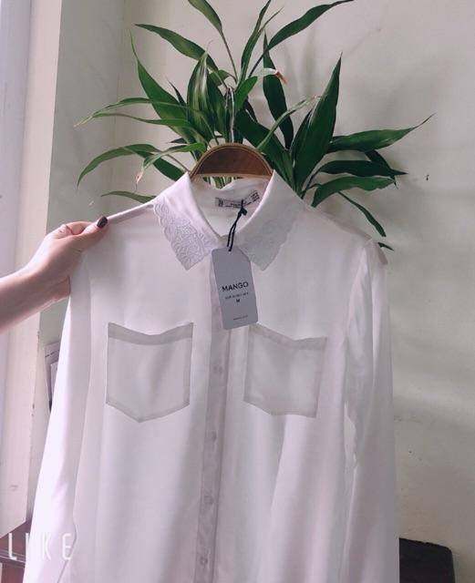 ÁO SƠ MI CỔ REN TAY DÀI XINH XUẤT SẮC