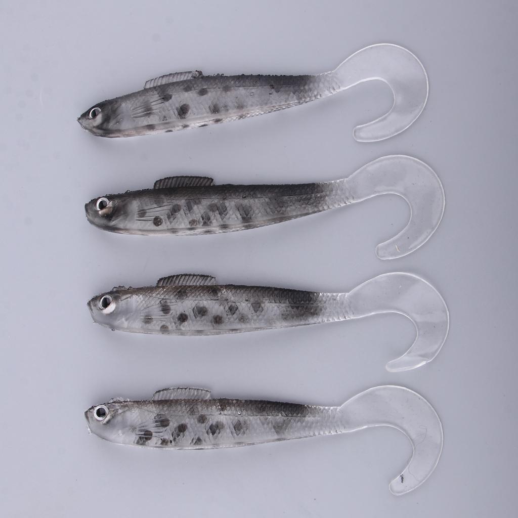 4pcs Soft Fishing Lure Baits Fishing Lure High Realistic Swimbaits