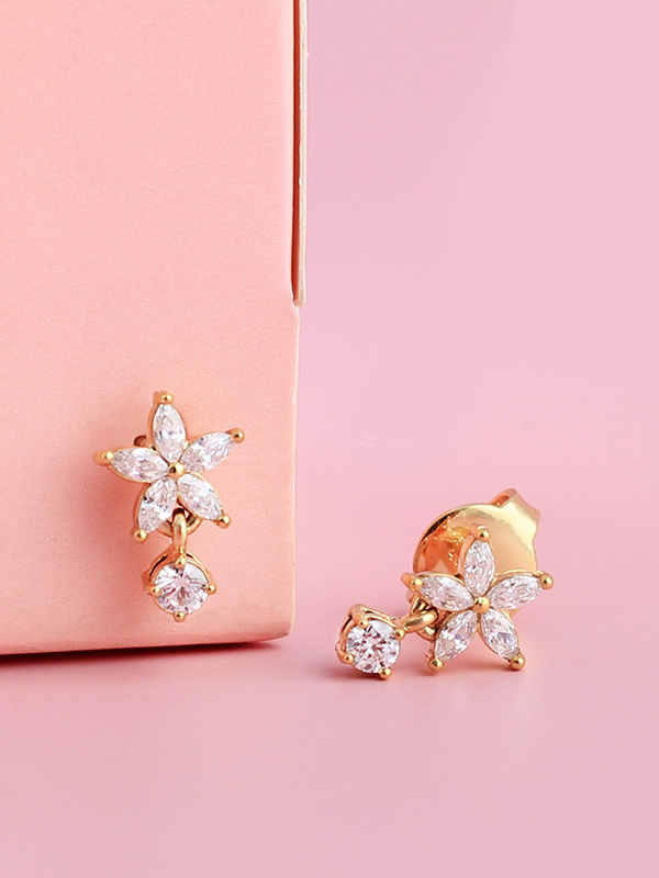 Hoa tai vàng tây đính đá JE1003 Jyme Jewelry