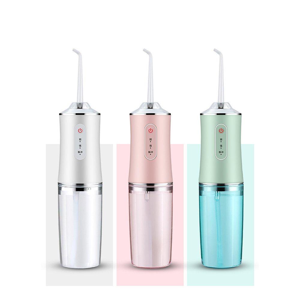 Máy Tăm Nước cầm tay, Tăm nước vệ sinh răng miệng cực sạch công nghệ Châu Âu, 3 chế độ xịt, 4 đầu xịt