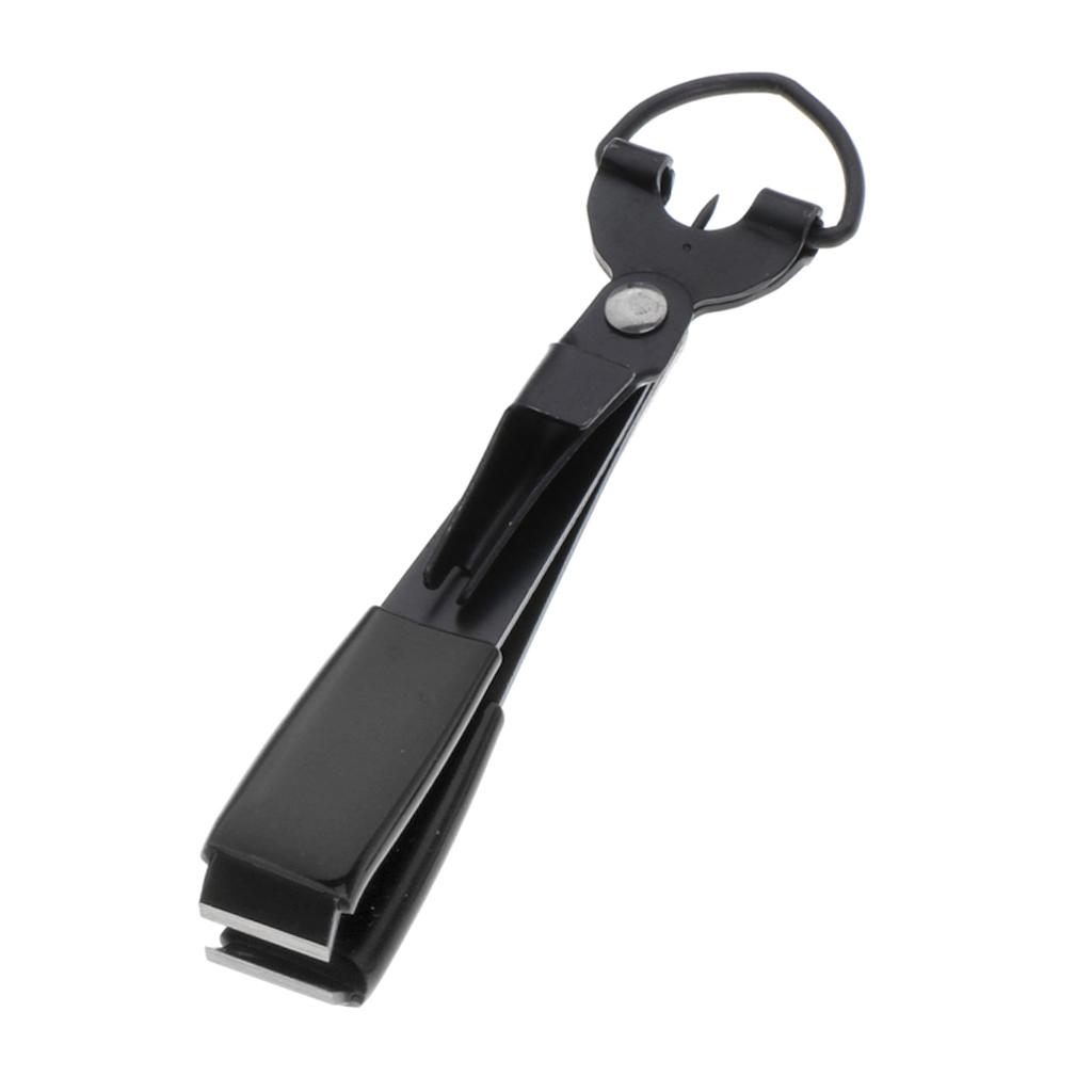 2x Knot Cutter Nail Tying Pliers Metal Line Outdoor Fishing Pliers Tool Black