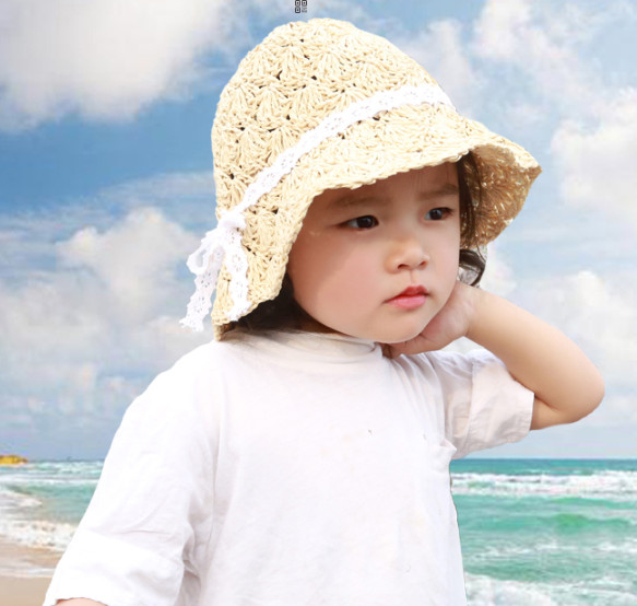 Mũ cói móc thời trang cho bé yêu, nón chống nắng tạo kiểu cho bé