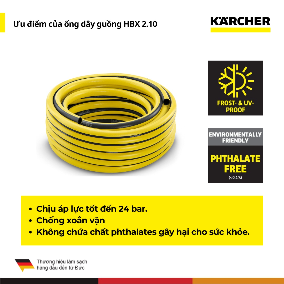 [Mới 2025] Guồng ống dây tưới vườn Karcher HBX 2.10 - Phiên bản cải tiến của CR 3.110 - Hàng Chính Hãng