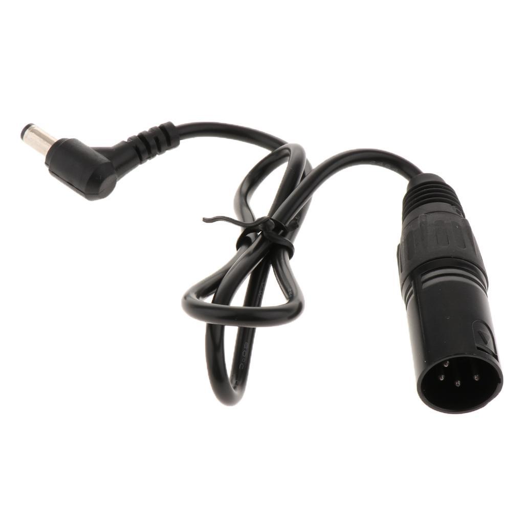 .5 x 2.1mm Male to 4 Pins XLR Male Connector DC Power Adapter Cable Cord
